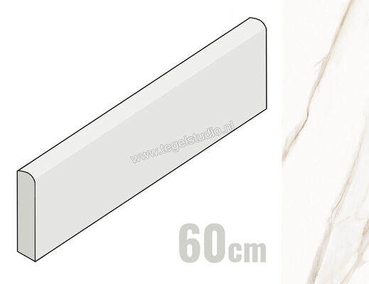  Emilceramica Tele Di Marmo Reloaded Calacatta Gold Canova 7x60 cm Plint Mat Vlak Naturale E0RA | 489875