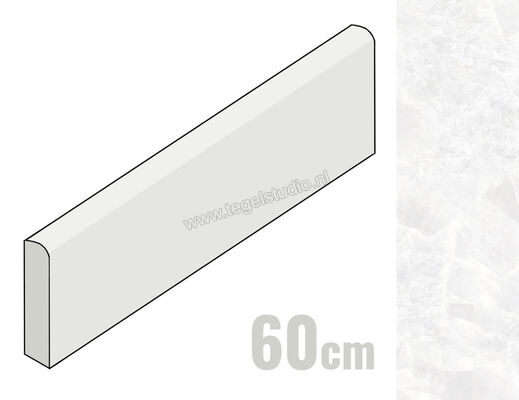  Emilceramica Tele Di Marmo Revolution Thassos 7x60 cm Plint Mat Vlak Naturale EHPS | 489968