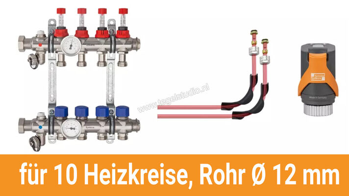  Schlüter Systems BEKOTEC-THERM-AS-HB Aansluitpakket voor 10 verwarmingsgroepen, buis Ø 12 mm BT10AS12HB | 490116