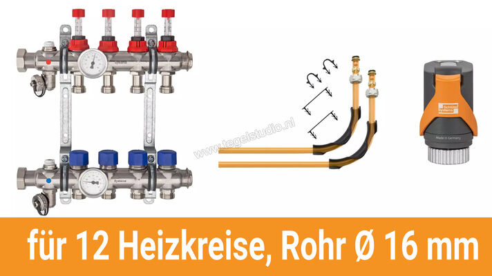  Schlüter Systems BEKOTEC-THERM-AS-HB Aansluitpakket voor 12 verwarmingsgroepen, buis Ø 16 mm BT12AS16HB | 490146