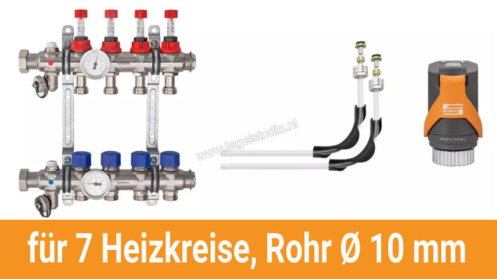  Schlüter Systems BEKOTEC-THERM-AS-HB Aansluitpakket voor 7 verwarmingsgroepen, buis Ø 10 mm BT7AS10HB | 490209