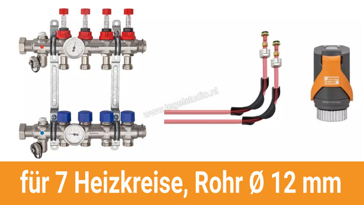  Schlüter Systems BEKOTEC-THERM-AS-HB Aansluitpakket voor 7 verwarmingsgroepen, buis Ø 12 mm BT7AS12HB | 490212