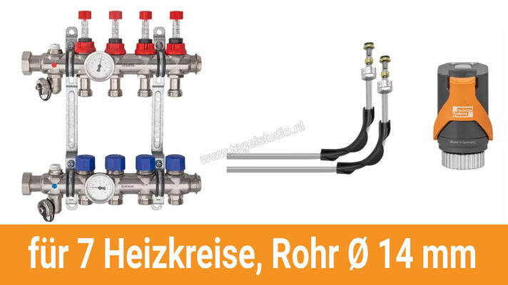  Schlüter Systems BEKOTEC-THERM-AS-HB Aansluitpakket voor 7 verwarmingsgroepen, buis Ø 14 mm BT7AS14HB | 490215