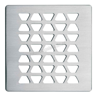  Schlüter Systems KERDI-DRAIN-RO Verwisselbaar afwateringsrooster Trapezoid 10x10cm Roestvast staal EB - Edelstahl gebürstet KDGR10ED2 | 490488