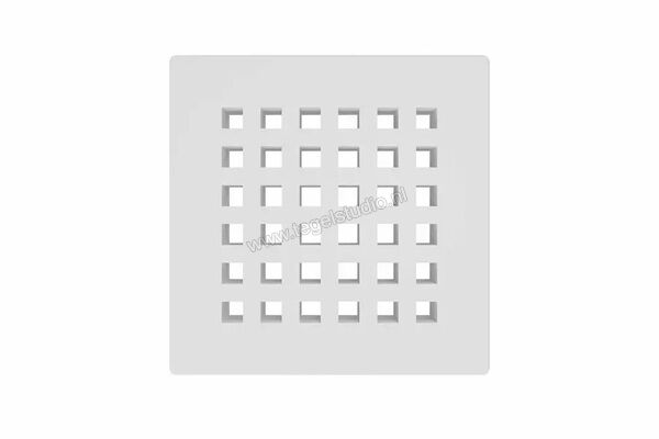  Schlüter Systems KERDI-DRAIN-RO Verwisselbaar afwateringsrooster Square 10x10cm Roestvast staal MBW - Brillantweiß matt KDGR10MBWD3 | 490500