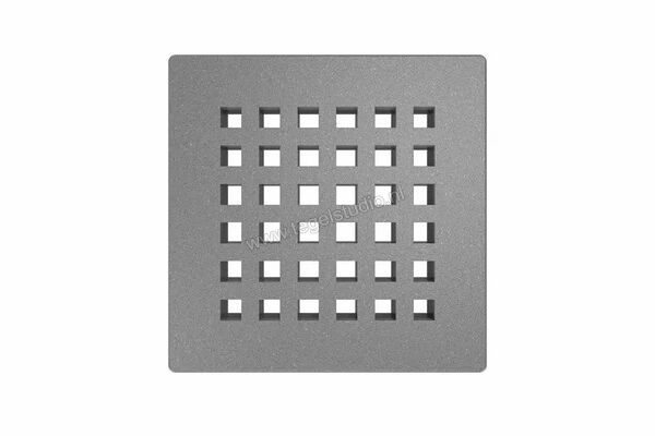  Schlüter Systems KERDI-DRAIN-RO Verwisselbaar afwateringsrooster Square 10x10cm Roestvast staal TSG - Strukturbeschichtet Grau KDGR10TSGD3 | 490515
