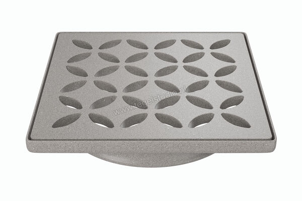  Schlüter Systems KERDI-DRAIN-STYLE Inlegframe en verwisselbaar afwateringsrooster Design 5 Floral Roestvast staal TSSG - Strukturbeschichtet Steingrau KDIF10TSSGD5GV | 491238