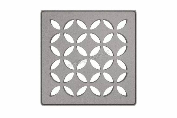  Schlüter Systems KERDI-DRAIN-STYLE Inlegframe en verwisselbaar afwateringsrooster Design 5 Floral Roestvast staal TSSG - Strukturbeschichtet Steingrau KDIF10TSSGD5 | 491241