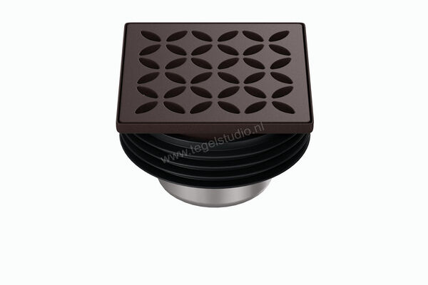  Schlüter Systems KERDI-DRAIN-STYLE Inlegframe en verwisselbaar afwateringsrooster Design 5 Floral Roestvast staal TSOB - Strukturbeschichtet Bronze KDIF10TSOBD5GV | 491262
