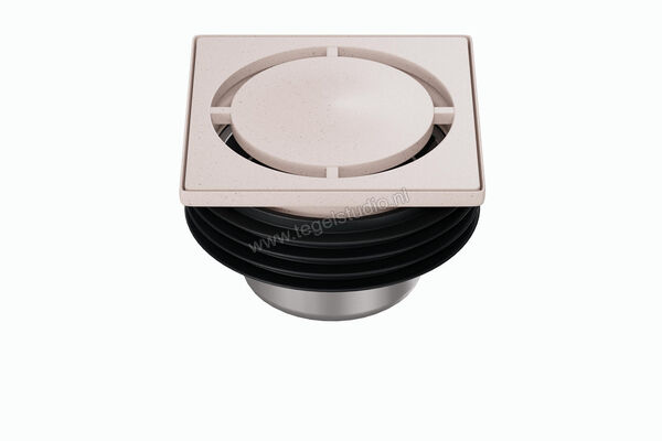  Schlüter Systems KERDI-DRAIN-STYLE Inlegframe en verwisselbaar afwateringsrooster Design 7 Pure Roestvast staal TSI - Strukturbeschichtet Elfenbein KDIF10TSID7GV | 491271