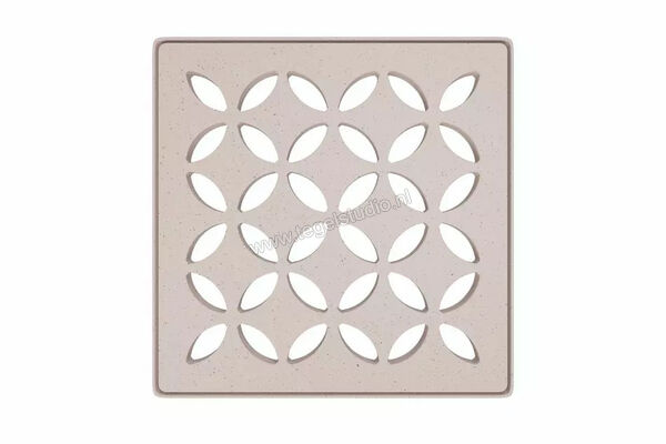  Schlüter Systems KERDI-DRAIN-STYLE Inlegframe en verwisselbaar afwateringsrooster Design 5 Floral Roestvast staal TSI - Strukturbeschichtet Elfenbein KDIF10TSID5 | 491295