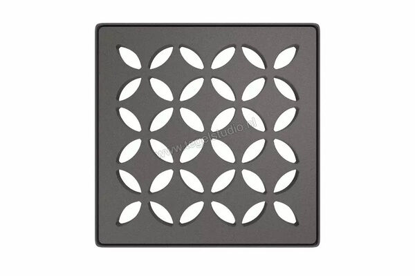  Schlüter Systems KERDI-DRAIN-STYLE Inlegframe en verwisselbaar afwateringsrooster Design 5 Floral Roestvast staal TSDA - Strukturbeschichtet Dunkelanthrazit KDIF10TSDAD5 | 491349
