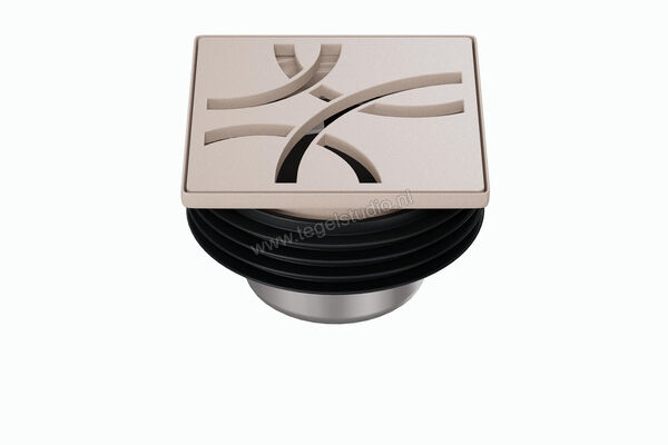  Schlüter Systems KERDI-DRAIN-STYLE Inlegframe en verwisselbaar afwateringsrooster Design 6 Curve Roestvast staal TSC - Strukturbeschichtet Creme KDIF10TSCD6GV | 491361