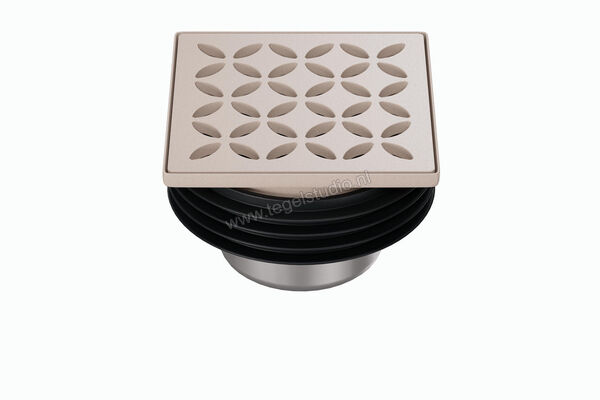  Schlüter Systems KERDI-DRAIN-STYLE Inlegframe en verwisselbaar afwateringsrooster Design 5 Floral Roestvast staal TSC - Strukturbeschichtet Creme KDIF10TSCD5GV | 491370