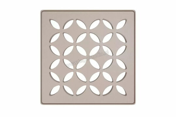  Schlüter Systems KERDI-DRAIN-STYLE Inlegframe en verwisselbaar afwateringsrooster Design 5 Floral Roestvast staal TSC - Strukturbeschichtet Creme KDIF10TSCD5 | 491376