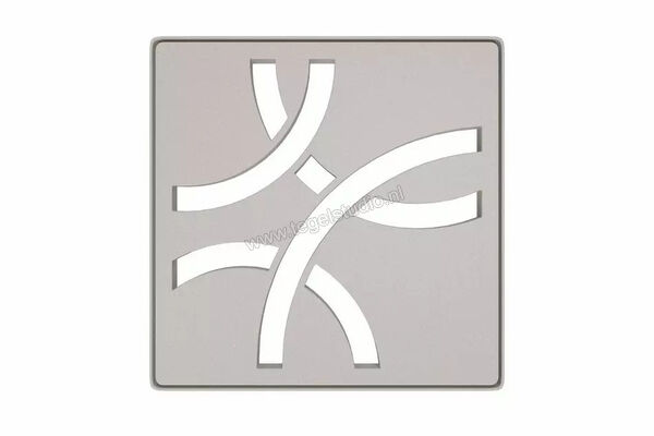  Schlüter Systems KERDI-DRAIN-STYLE Inlegframe en verwisselbaar afwateringsrooster Design 6 Curve Roestvast staal TSBG - Strukturbeschichtet Beigegrau KDIF10TSBGD6 | 491394