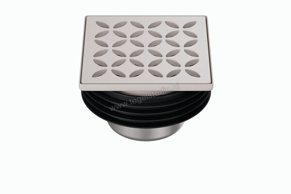  Schlüter Systems KERDI-DRAIN-STYLE Inlegframe en verwisselbaar afwateringsrooster Design 5 Floral Roestvast staal TSBG - Strukturbeschichtet Beigegrau KDIF10TSBGD5GV | 491397