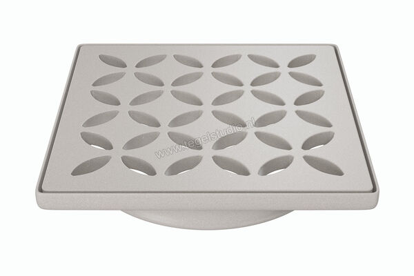  Schlüter Systems KERDI-DRAIN-STYLE Inlegframe en verwisselbaar afwateringsrooster Design 5 Floral Roestvast staal TSBG - Strukturbeschichtet Beigegrau KDIF10TSBGD5GV | 491400