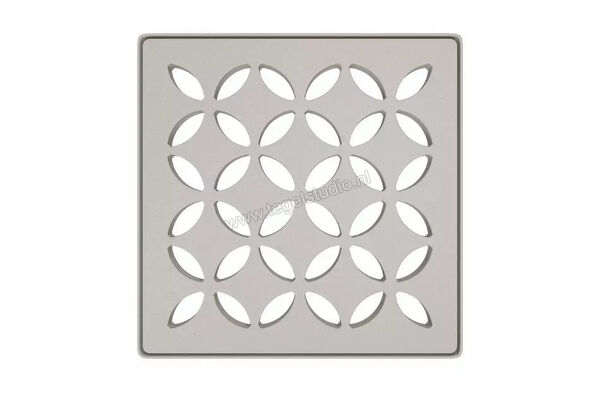  Schlüter Systems KERDI-DRAIN-STYLE Inlegframe en verwisselbaar afwateringsrooster Design 5 Floral Roestvast staal TSBG - Strukturbeschichtet Beigegrau KDIF10TSBGD5 | 491403
