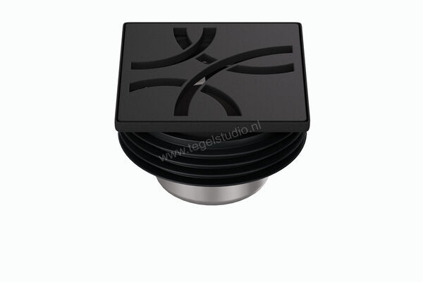  Schlüter Systems KERDI-DRAIN-STYLE Inlegframe en verwisselbaar afwateringsrooster Design 6 Curve Roestvast staal MGS - Graphitschwarz matt KDIF10MGSD6GV | 491415