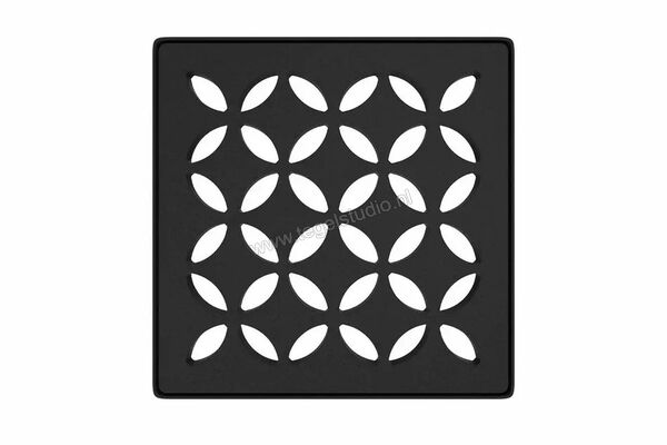  Schlüter Systems KERDI-DRAIN-STYLE Inlegframe en verwisselbaar afwateringsrooster Design 5 Floral Roestvast staal MGS - Graphitschwarz matt KDIF10MGSD5 | 491421