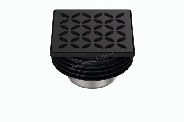  Schlüter Systems KERDI-DRAIN-STYLE Inlegframe en verwisselbaar afwateringsrooster Design 5 Floral Roestvast staal MGS - Graphitschwarz matt KDIF10MGSD5GV | 491424