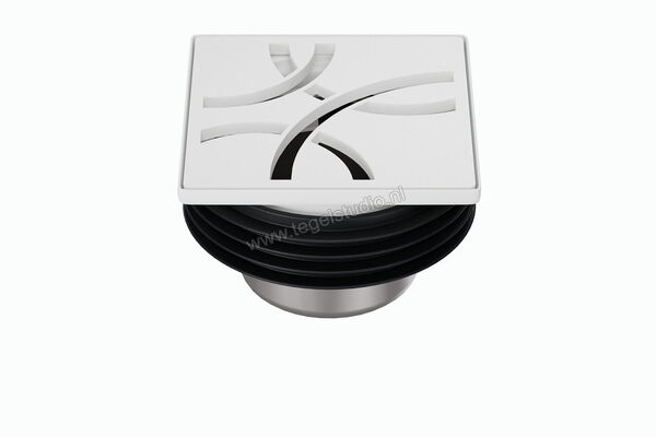 Schlüter Systems KERDI-DRAIN-STYLE Inlegframe en verwisselbaar afwateringsrooster Design 6 Curve Roestvast staal MBW - Brillantweiß matt KDIF10MBWD6GV | 491439