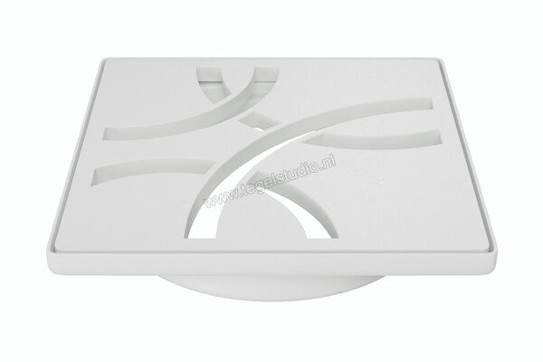  Schlüter Systems KERDI-DRAIN-STYLE Inlegframe en verwisselbaar afwateringsrooster Design 6 Curve Roestvast staal MBW - Brillantweiß matt KDIF10MBWD6GV | 491442