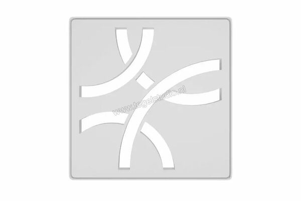  Schlüter Systems KERDI-DRAIN-STYLE Inlegframe en verwisselbaar afwateringsrooster Design 6 Curve Roestvast staal MBW - Brillantweiß matt KDIF10MBWD6 | 491445