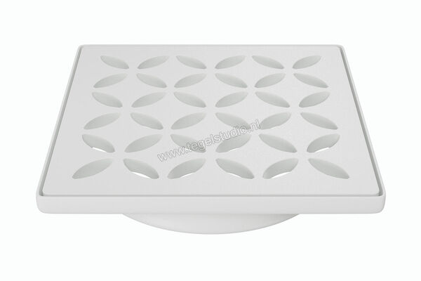  Schlüter Systems KERDI-DRAIN-STYLE Inlegframe en verwisselbaar afwateringsrooster Design 5 Floral Roestvast staal MBW - Brillantweiß matt KDIF10MBWD5GV | 491451