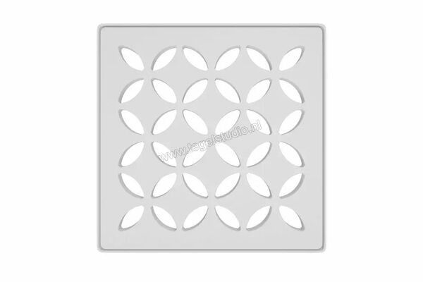  Schlüter Systems KERDI-DRAIN-STYLE Inlegframe en verwisselbaar afwateringsrooster Design 5 Floral Roestvast staal MBW - Brillantweiß matt KDIF10MBWD5 | 491454