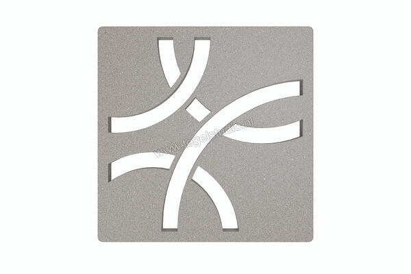  Schlüter Systems KERDI-DRAIN-STYLE Verwisselbaar afwateringsrooster Design 6 Curve Roestvast staal TSSG - Strukturbeschichtet Steingrau KDGIF10TSSGD6 | 491478