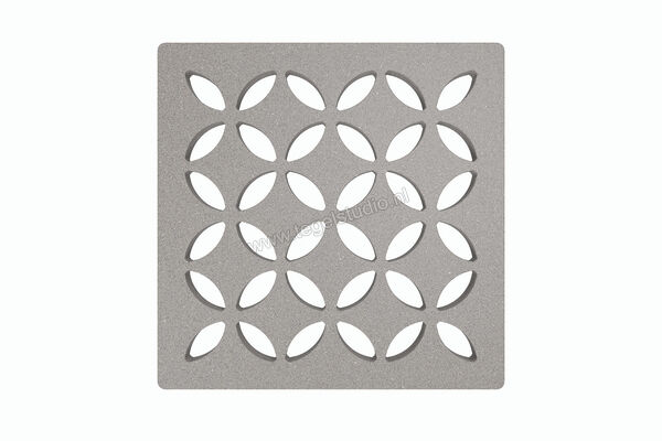  Schlüter Systems KERDI-DRAIN-STYLE Verwisselbaar afwateringsrooster Design 5 Floral Roestvast staal TSSG - Strukturbeschichtet Steingrau KDGIF10TSSGD5 | 491481