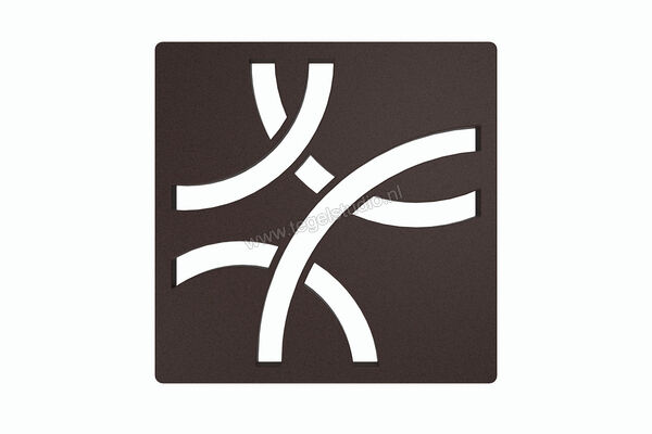  Schlüter Systems KERDI-DRAIN-STYLE Verwisselbaar afwateringsrooster Design 6 Curve Roestvast staal TSOB - Strukturbeschichtet Bronze KDGIF10TSOBD6 | 491487