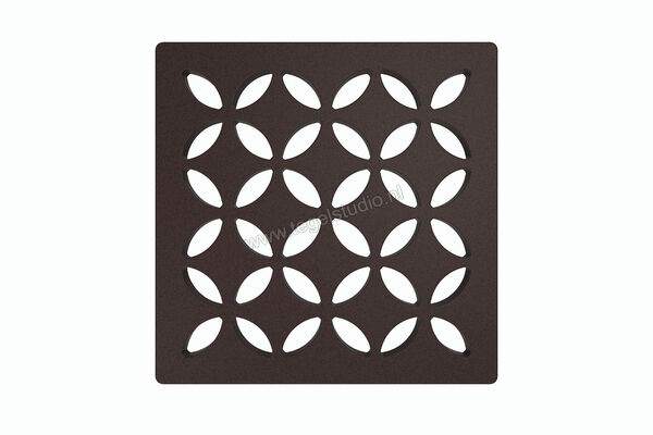  Schlüter Systems KERDI-DRAIN-STYLE Verwisselbaar afwateringsrooster Design 5 Floral Roestvast staal TSOB - Strukturbeschichtet Bronze KDGIF10TSOBD5 | 491490