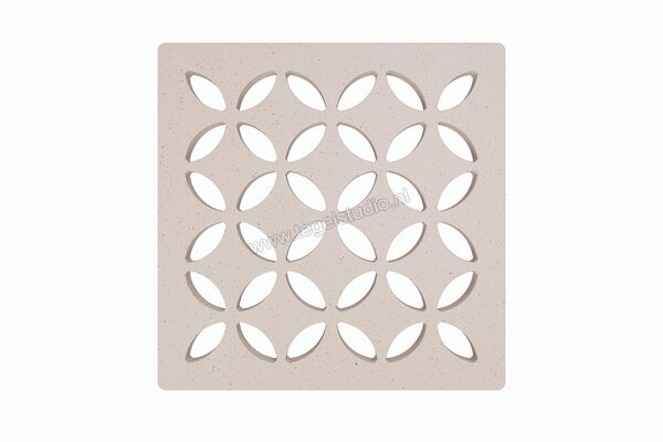  Schlüter Systems KERDI-DRAIN-STYLE Verwisselbaar afwateringsrooster Design 5 Floral Roestvast staal TSI - Strukturbeschichtet Elfenbein KDGIF10TSID5 | 491499