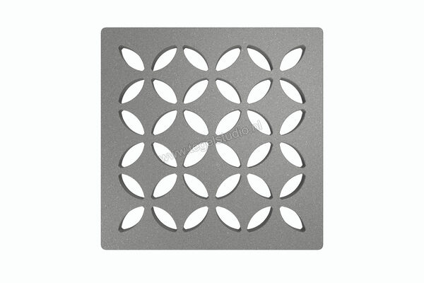  Schlüter Systems KERDI-DRAIN-STYLE Verwisselbaar afwateringsrooster Design 5 Floral Roestvast staal TSG - Strukturbeschichtet Grau KDGIF10TSGD5 | 491508