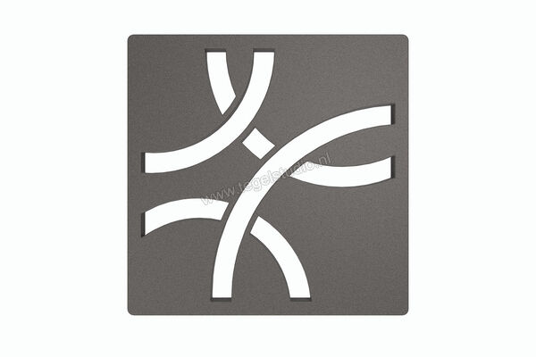  Schlüter Systems KERDI-DRAIN-STYLE Verwisselbaar afwateringsrooster Design 6 Curve Roestvast staal TSDA - Strukturbeschichtet Dunkelanthrazit KDGIF10TSDAD6 | 491514