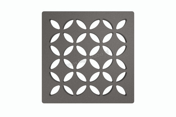  Schlüter Systems KERDI-DRAIN-STYLE Verwisselbaar afwateringsrooster Design 5 Floral Roestvast staal TSDA - Strukturbeschichtet Dunkelanthrazit KDGIF10TSDAD5 | 491517