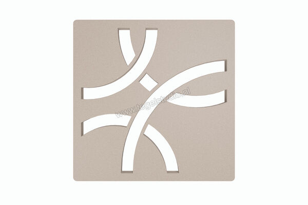  Schlüter Systems KERDI-DRAIN-STYLE Verwisselbaar afwateringsrooster Design 6 Curve Roestvast staal TSC - Strukturbeschichtet Creme KDGIF10TSCD6 | 491523