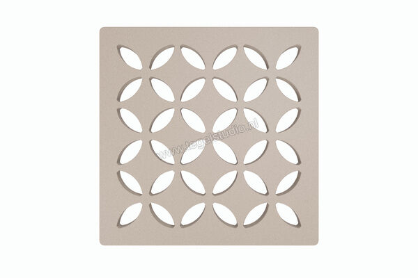  Schlüter Systems KERDI-DRAIN-STYLE Verwisselbaar afwateringsrooster Design 5 Floral Roestvast staal TSC - Strukturbeschichtet Creme KDGIF10TSCD5 | 491526