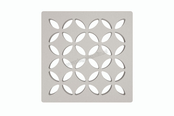  Schlüter Systems KERDI-DRAIN-STYLE Verwisselbaar afwateringsrooster Design 5 Floral Roestvast staal TSBG - Strukturbeschichtet Beigegrau KDGIF10TSBGD5 | 491535