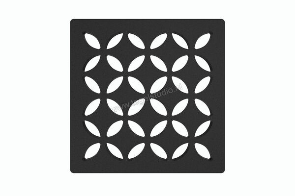  Schlüter Systems KERDI-DRAIN-STYLE Verwisselbaar afwateringsrooster Design 5 Floral Roestvast staal MGS - Graphitschwarz matt KDGIF10MGSD5 | 491544