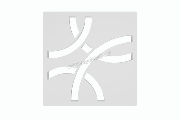  Schlüter Systems KERDI-DRAIN-STYLE Verwisselbaar afwateringsrooster Design 6 Curve Roestvast staal MBW - Brillantweiß matt KDGIF10MBWD6 | 491550