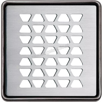  Schlüter Systems KERDI-DRAIN-RRE Rooster-Frameset Design 2 Trapezoid Roestvast staal EB - Edelstahl gebürstet KDR10ED2 | 491739