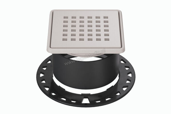  Schlüter Systems KERDI-DRAIN-RRE Rooster-Frameset Design 3 Square Roestvast staal TSBG - Strukturbeschichtet Beigegrau KDR10TSBGD3 | 491769