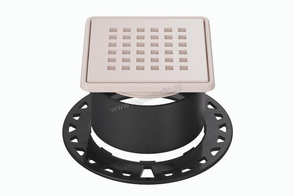  Schlüter Systems KERDI-DRAIN-RRE Rooster-Frameset Design 3 Square Roestvast staal TSI - Strukturbeschichtet Elfenbein KDR10TSID3 | 491793