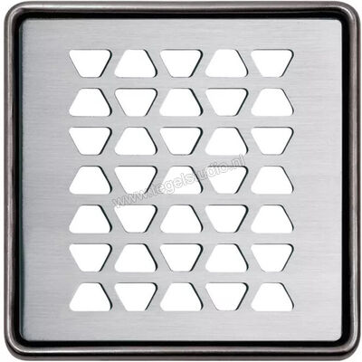  Schlüter Systems KERDI-DRAIN-RRE Rooster-Frameset incl. Stankafsluiter Design 2 Trapezoid Roestvast staal EB - Edelstahl gebürstet KDR10ED2GV | 491829