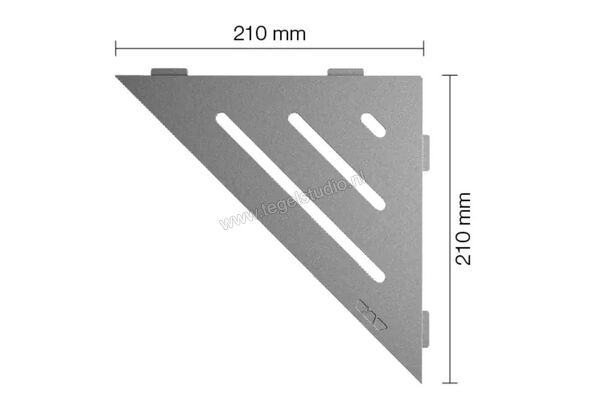  Schlüter Systems SHELF-E-S1 Planchet Wave Aluminium TSG - structuur-gecoat grijs Sterkte: 210 mm Breedte: 210 mm SES1D10TSG | 492129