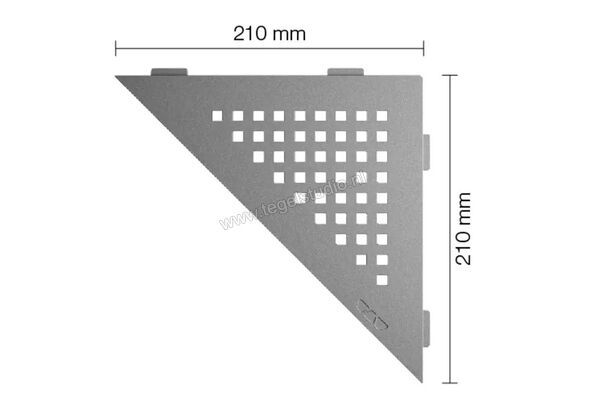  Schlüter Systems SHELF-E-S1 Planchet Square Aluminium TSG - structuur-gecoat grijs Sterkte: 210 mm Breedte: 210 mm SES1D3TSG | 492135